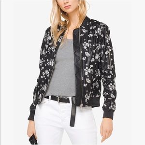 Michael Kors | Floral Embroidered Bomber Jacket